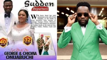 Tears Flow as Patoranking’s Sister and Husband Laid to Rest in Ebonyi