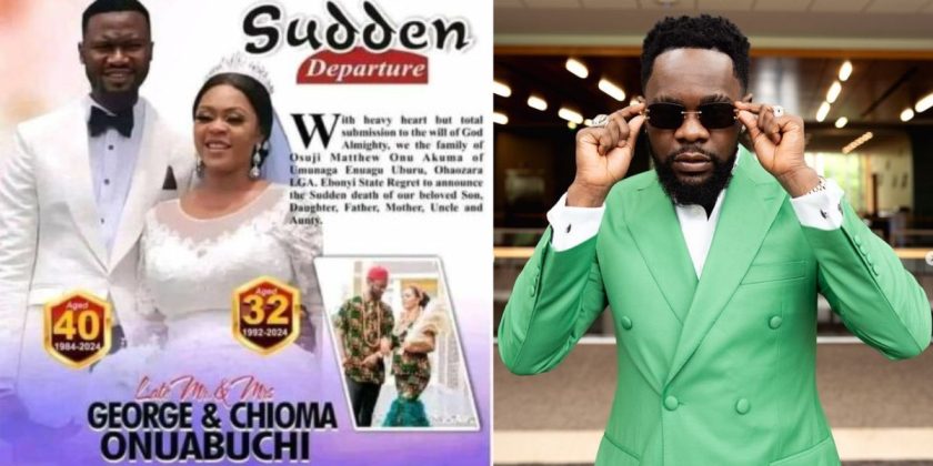 Tears Flow as Patoranking’s Sister and Husband Laid to Rest in Ebonyi