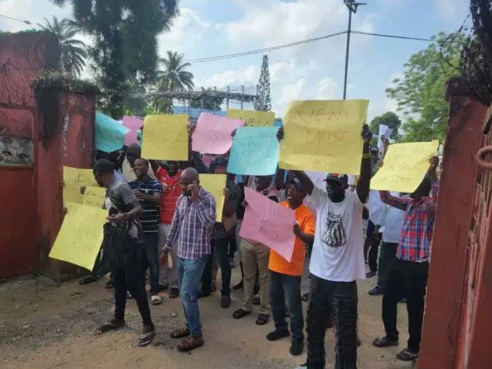 Protest Erupts at Cross River PDP Secretariat Over Ousted Chairman
